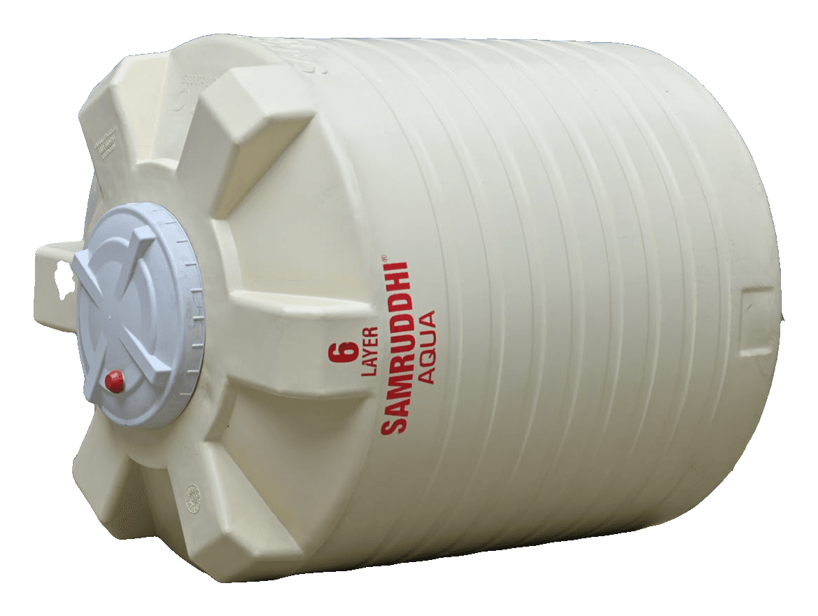 Roto Mould Layer Tanks — 6 Layer, side view, Cream